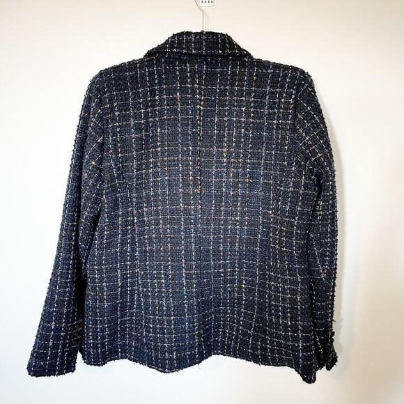 House of Harlow 1960 double breasted metallic tween blazer women’s large - Picture 3 of 12